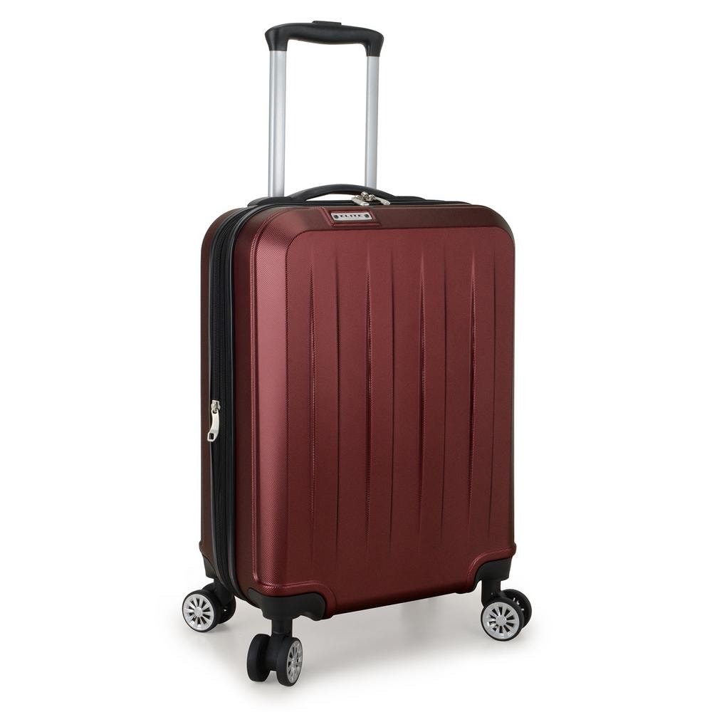 Elite Luggage Elite Dori Expandable Carry-On Spinner Luggage, Burgundy ...