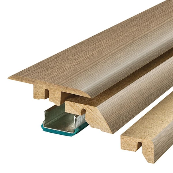 PERFORMANCE ACCESSORIES Khaki 0.75 in. T x 2.37 in. W x 78.7 in. L Textured Wood Look Laminate Moulding/Trim 4 in 1 Molding