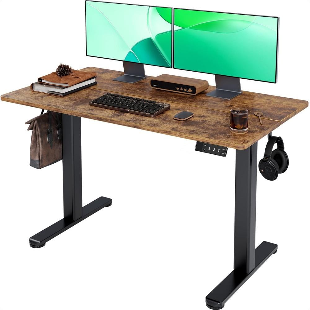 CITRUTAR CHEEP LLC 48 in. W Rustic Brown Steel Electric Height ...