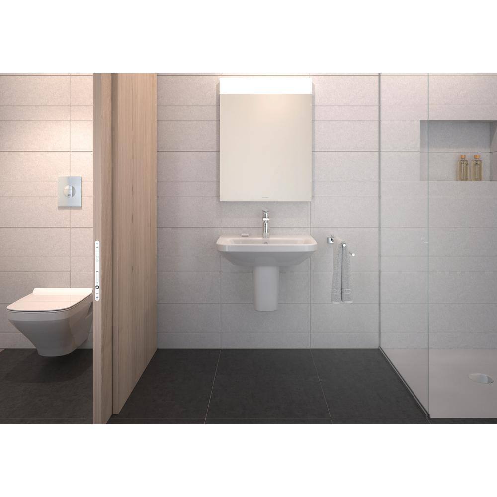 DuraStyle White Ceramic Wall-Mount Bathroom Sink