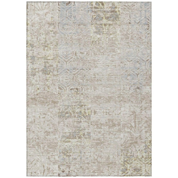 Chantille Machine Washable Indoor/Outdoor Abstract ACN2785 Ivory 10 ft. x 14 ft. Area Rug