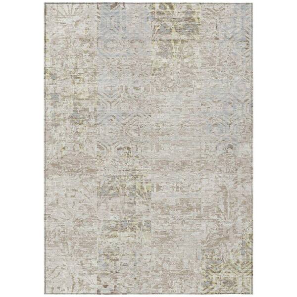 Chantille Machine Washable Indoor/Outdoor Abstract ACN2785 Ivory 3 ft. x 5 ft. Area Rug