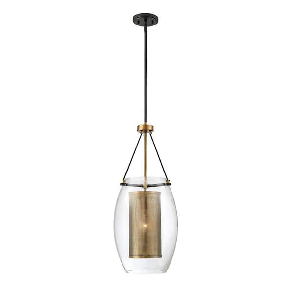 Savoy House Dunbar 12 In. W X 28.5 In. H 1-light Bronze With Warm Brass 