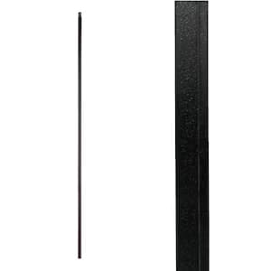 Stair Parts 44 in. x 1/2 in. Matte Black Plain Iron Baluster for Stair Remodel