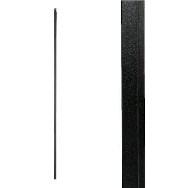 EVERMARK Stair Parts 44 in. x 1/2 in. Matte Black Plain Iron Baluster for Stair Remodel