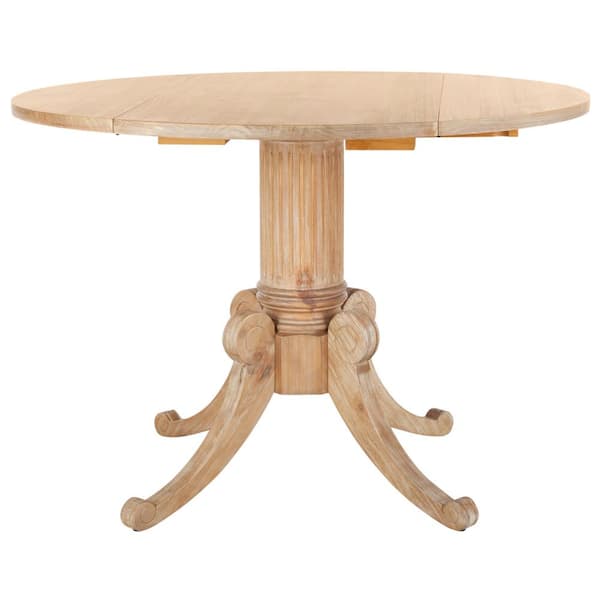 Safavieh Forest Rustic Natural Drop, Round Dining Tables With Leaf