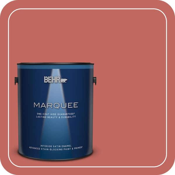 BEHR MARQUEE 1 gal. Home Decorators Collection #HDC-CL-10 Tapestry Red Satin Enamel Interior Paint & Primer