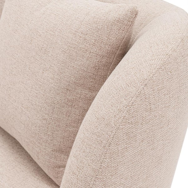 Manhattan Comfort Contemporary Siri Sofa and Accent Chair Set with Pillows in Wheat Manhattan Comfort Contemporary Siri Sofa and Accent Chair Set with Pillows in Wheat