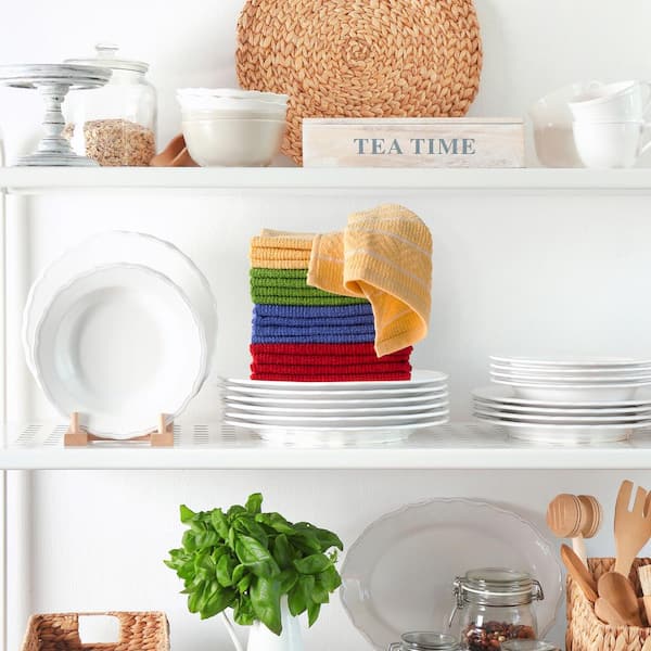 100% Cotton Striped Chevron Weave 16 Piece Set of Kitchen Dish Clothes 100% Cotton Striped Chevron Weave 16 Piece Set of Kitchen Dish Clothes