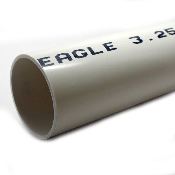 JM EAGLE 3 in. x 10 ft. PVC Schedule 30 Plain-End Pipe
