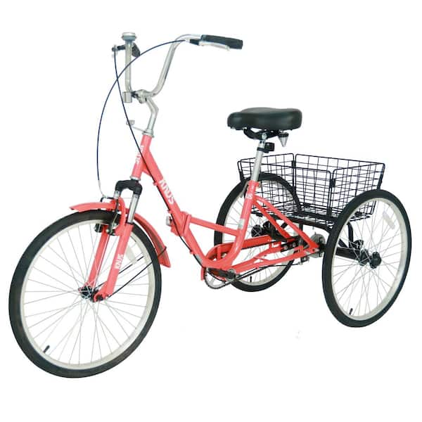 Unbranded 20 in. Adult Folding Tricycles 3 Wheel with Low Step-Through