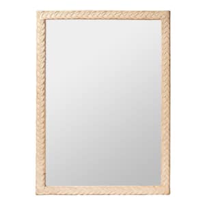 Lanica 35.5 in. W x 48.4 in. H Rectangle Natural Rattan Mirror