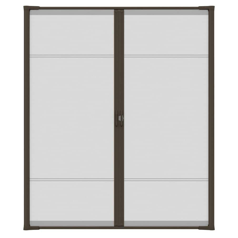 Weather Star 72 in. x 96 in. Brisa Brown Tall Double Retractable Screen ...