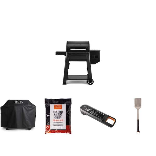 Westwood Grill & Smoker Combo: Grill Cover, Thermometer, Spatula, and 20 lb Grilling Pellets