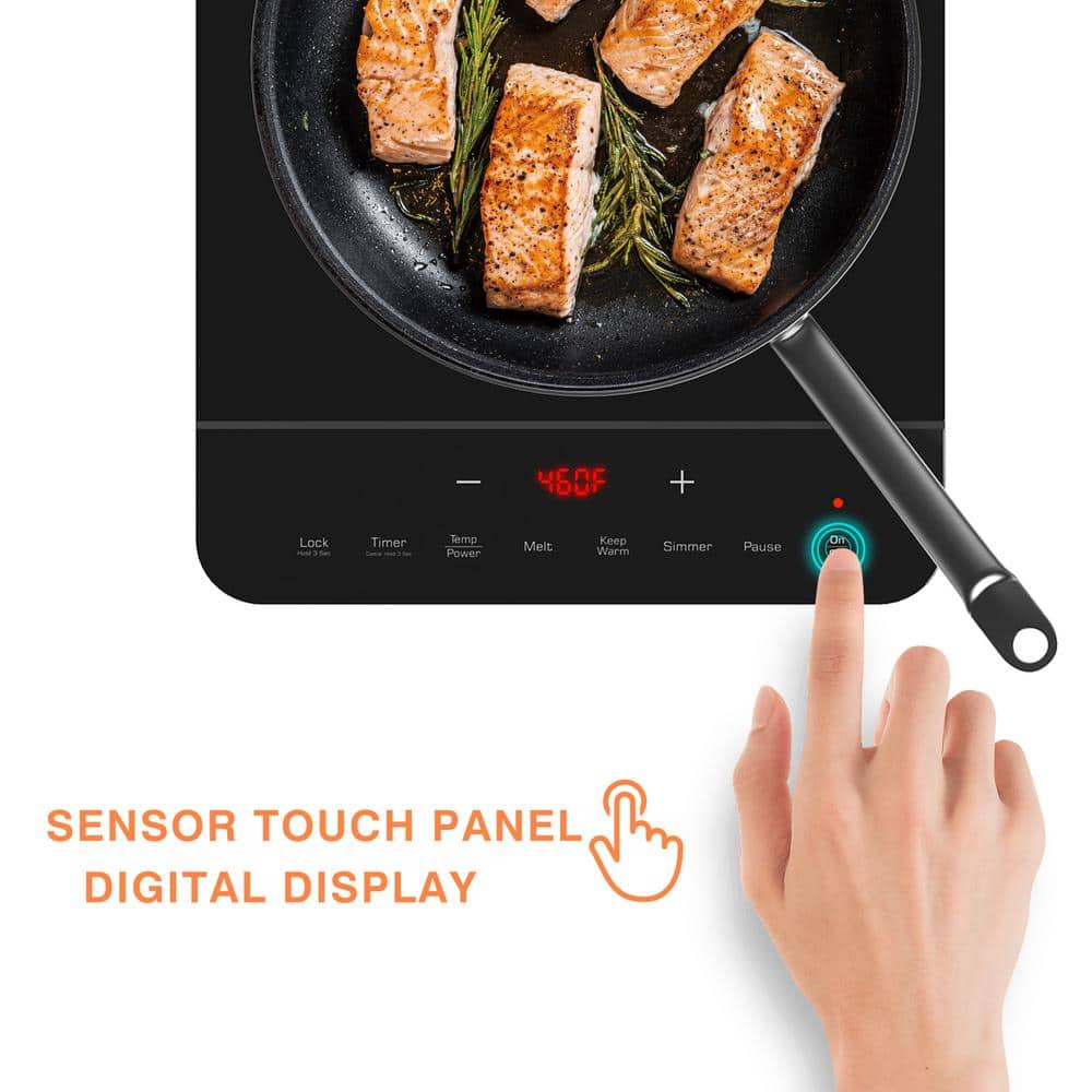 Empava Black Portable Single Burner Induction Cooktop