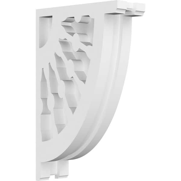Ekena Millwork 1-7/8 in. x 8 in. x 5 in. PVC Classic Wagon Wheel Corbel