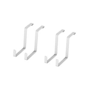 VersaRac White 4-Piece Overhead Garage Storage Accessory Kit Hooks (4 in. W x 8.5 in. H x 14 in. D)