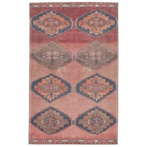 Mirta Pink/Blue 5 ft. x 7 ft. 6 in. Medallion Area Rug