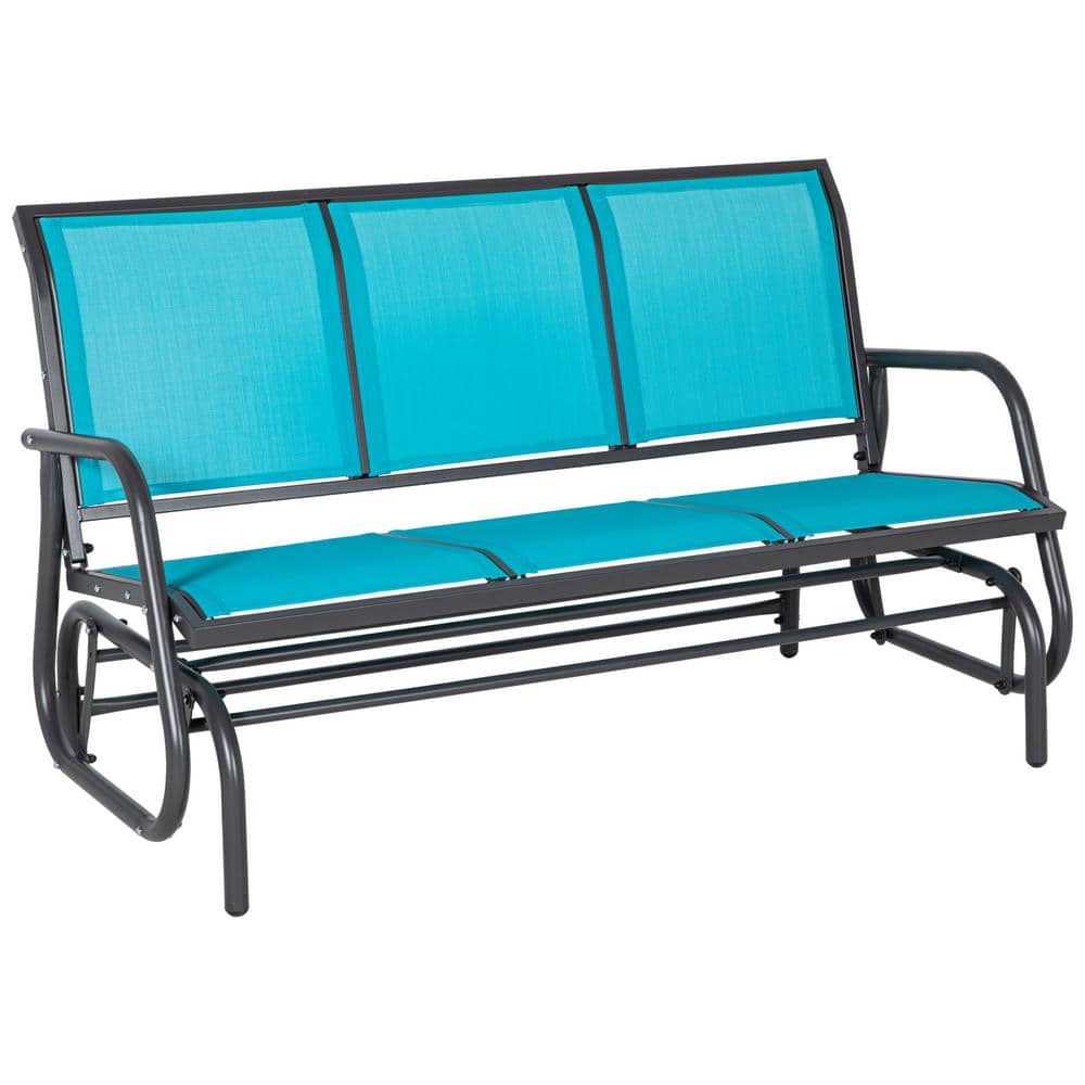 Outsunny 3- Person Metal, Breathable Mesh Fabric Outdoor