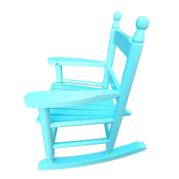 Blue wooden store rocking chair