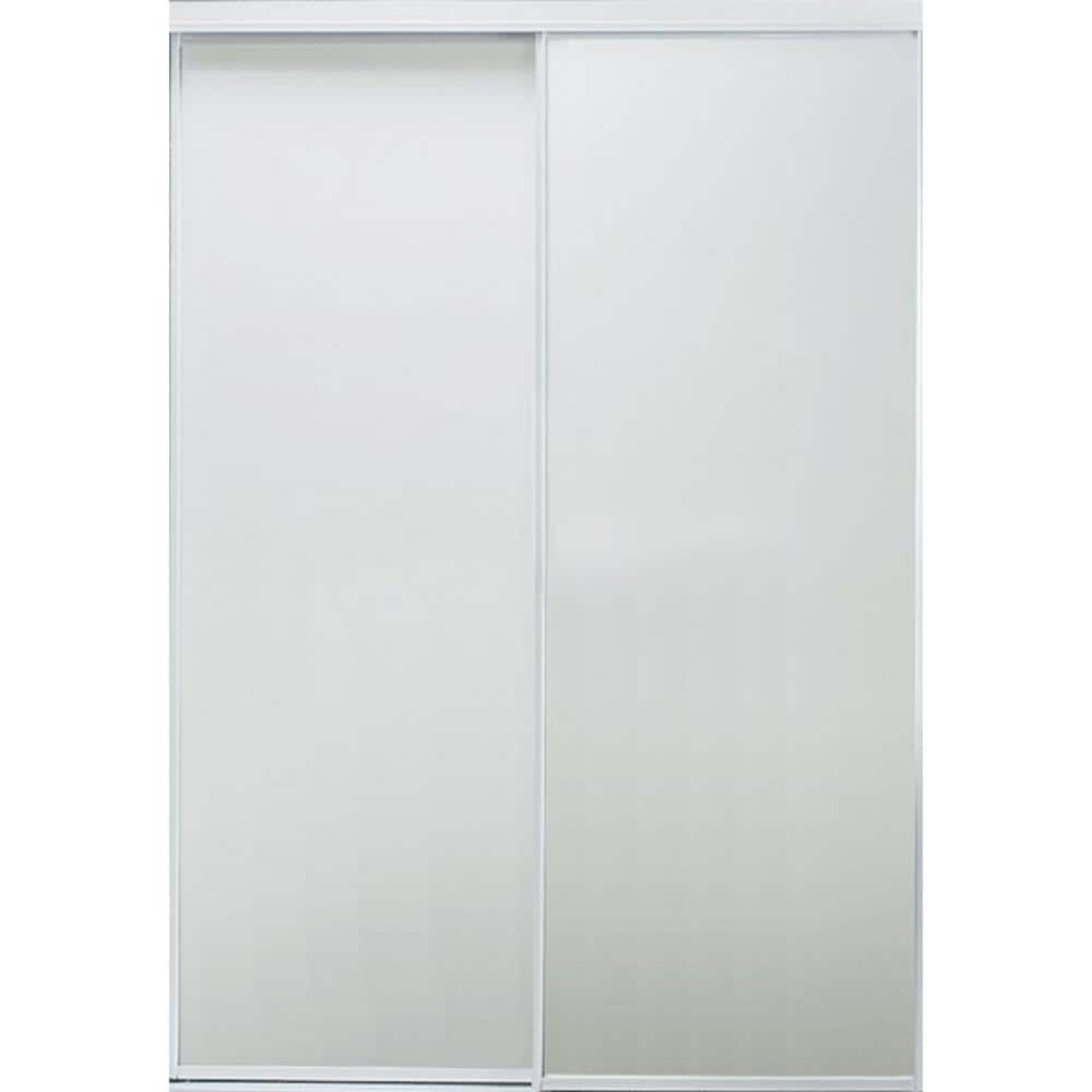 Contractors Wardrobe 47 in. x 96 in. Aspen White Gloss Painted Steel Frame Prefinished White