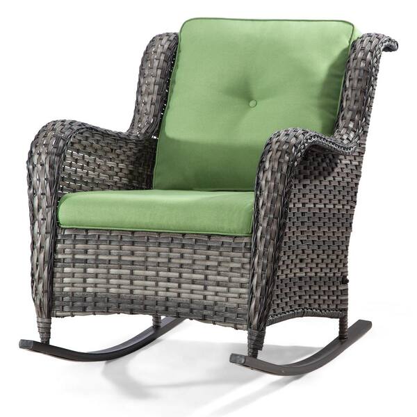 Green rocking best sale chair cushions