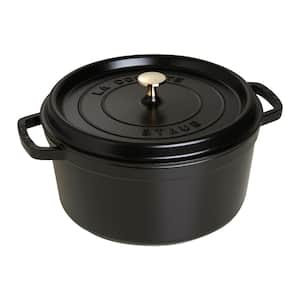 Cast Iron 7-qt. Round Cast Iron Dutch Oven in Black with Lid