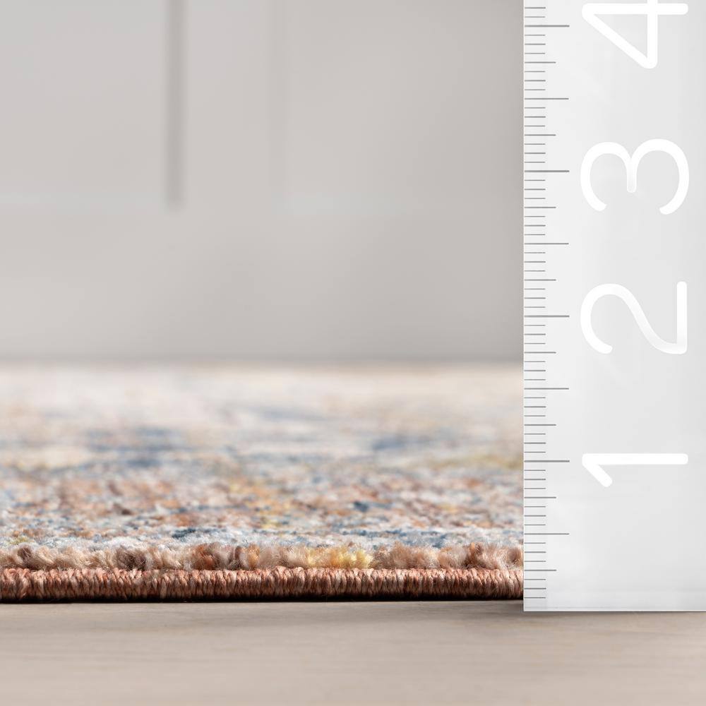 Harriet Vintage Medallion Fringe Rust Runner Rug - 2' 6" x 14'