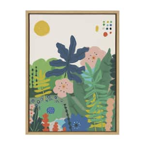 Zen Garden 1 by Kelly Knaga Framed Nature Canvas Wall Art Print 24.00 in. x 18.00 in.