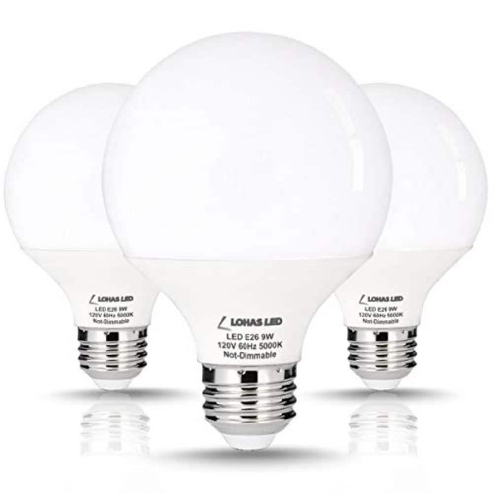 60W-Equivalent 9W G25 Globe LED Light Bulb, Vanity Round Daylight 5000K Bulb for Bathroom Mirror, Non-dimmable, 3 Pack price history on PriceWatchPro