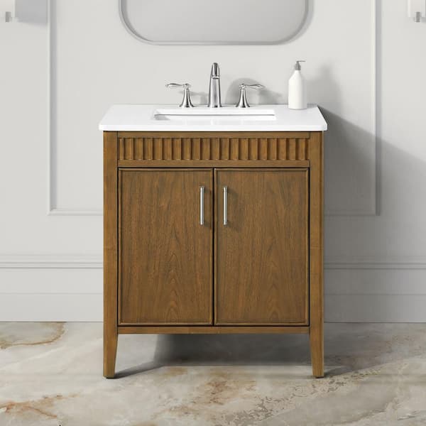 OVE Decors Juliette 30 in. Single Sink Freestanding Warm Walnut