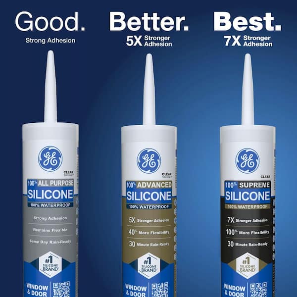 Supreme Silicone Caulk 10.1 oz Window and Door Sealant White