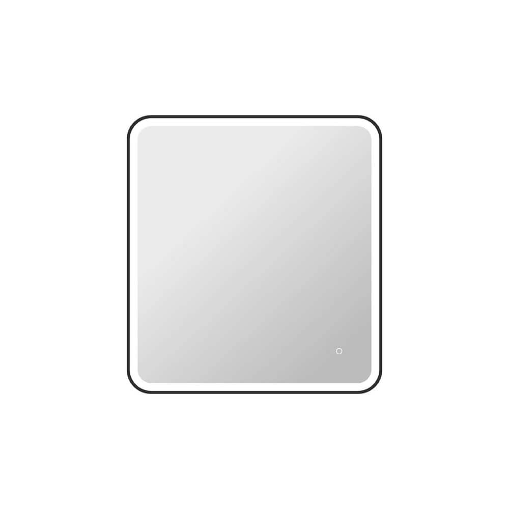 33 in. W x 36 in. H Rectangle Framed LED Wall Mirror in Black price history on PriceWatchPro