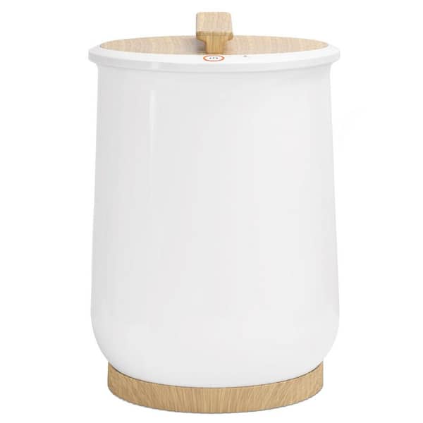 Electric Towel Warmer in Wood, Large Capacity Bucket for Bathroom, 1-Button Control,Auto Shut-Off,Fits Oversized Towels