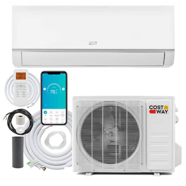 9000 BTU 20 SEER2 0.75 Ton 115V Wifi Enabled Mini Split Air Conditioner & Heater with Installation Kit