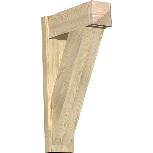 Ekena Millwork 8 in. x 36 in. x 24 in. Traditional Arts and Crafts Rough Sawn Douglas Fir Outlooker