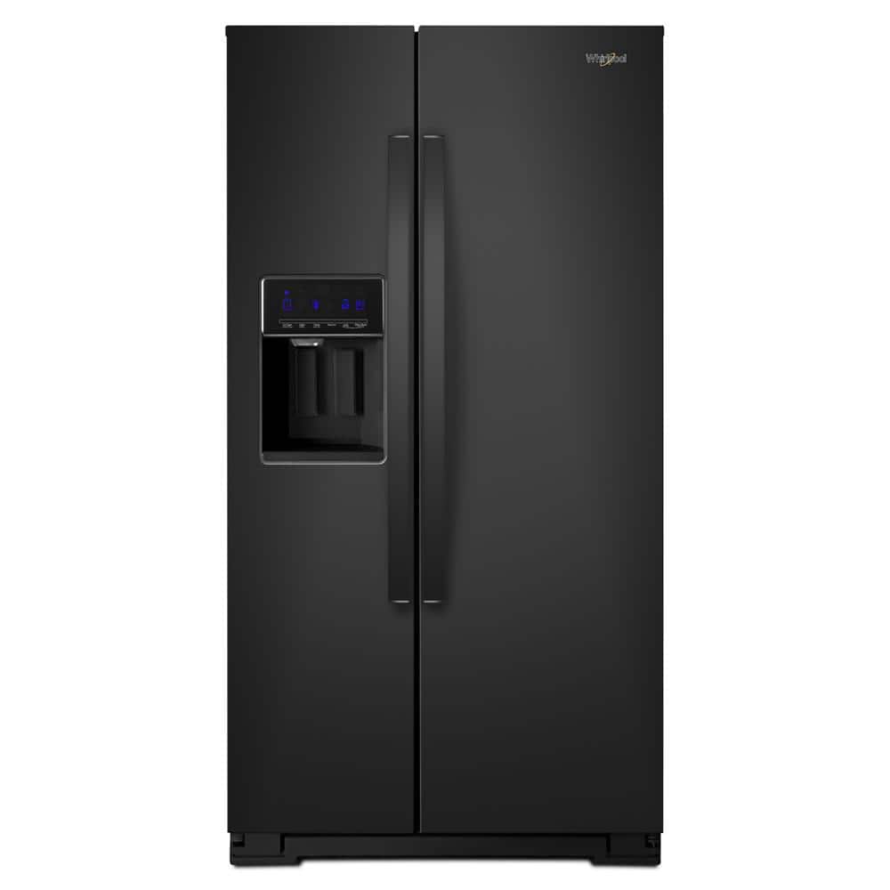 21 cu. ft. Side by Side Refrigerator in Black