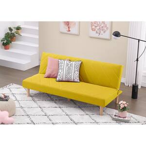 Yellow Futon Variable Bed Living Room Folding Sofa