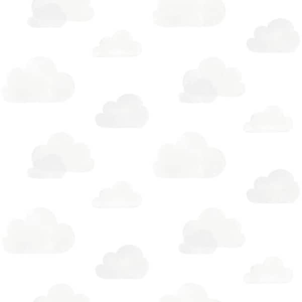 Chesapeake Grey Irie Clouds Matte Paper Non-Pasted Wallpaper Roll
