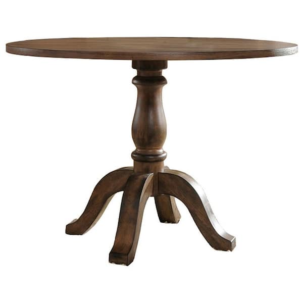 Best Master Furniture Alice 42 in. Brown Round Dining Table
