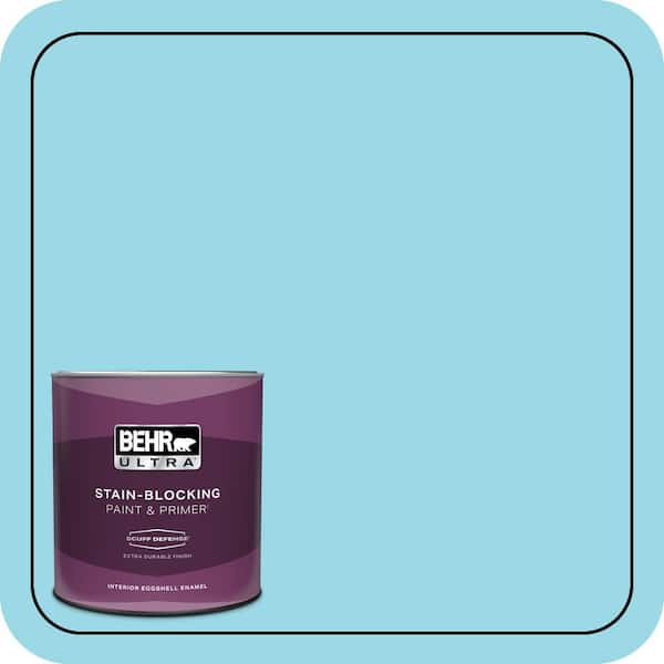 BEHR ULTRA 1 qt. #P480-3 Cool Water Lake Extra Durable Eggshell Enamel Interior Paint & Primer
