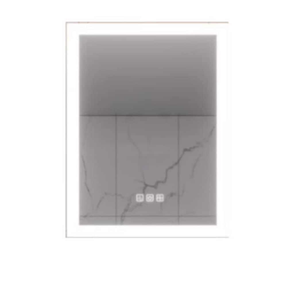 36 in. W x 28 in. H Rectangular Frameless Front Side Light, Dimmable, Defog