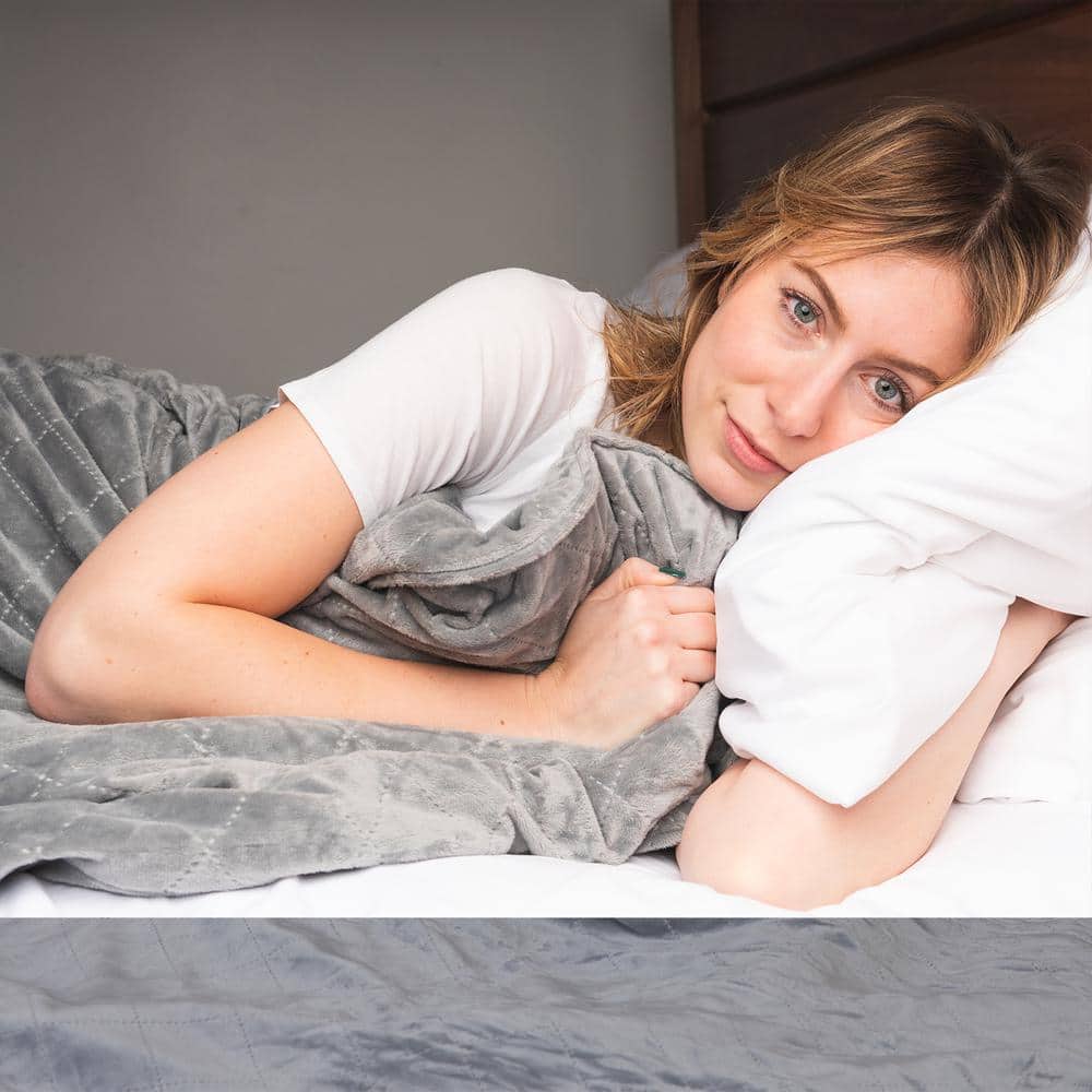 Gray Ultra-Soft Plush Weighted Blanket 60" x 80" - 20 lbs