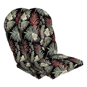 20 in. x 48 in. Outdoor Adirondack Chair Cushion in Simone Black Tropical (2-Pack)