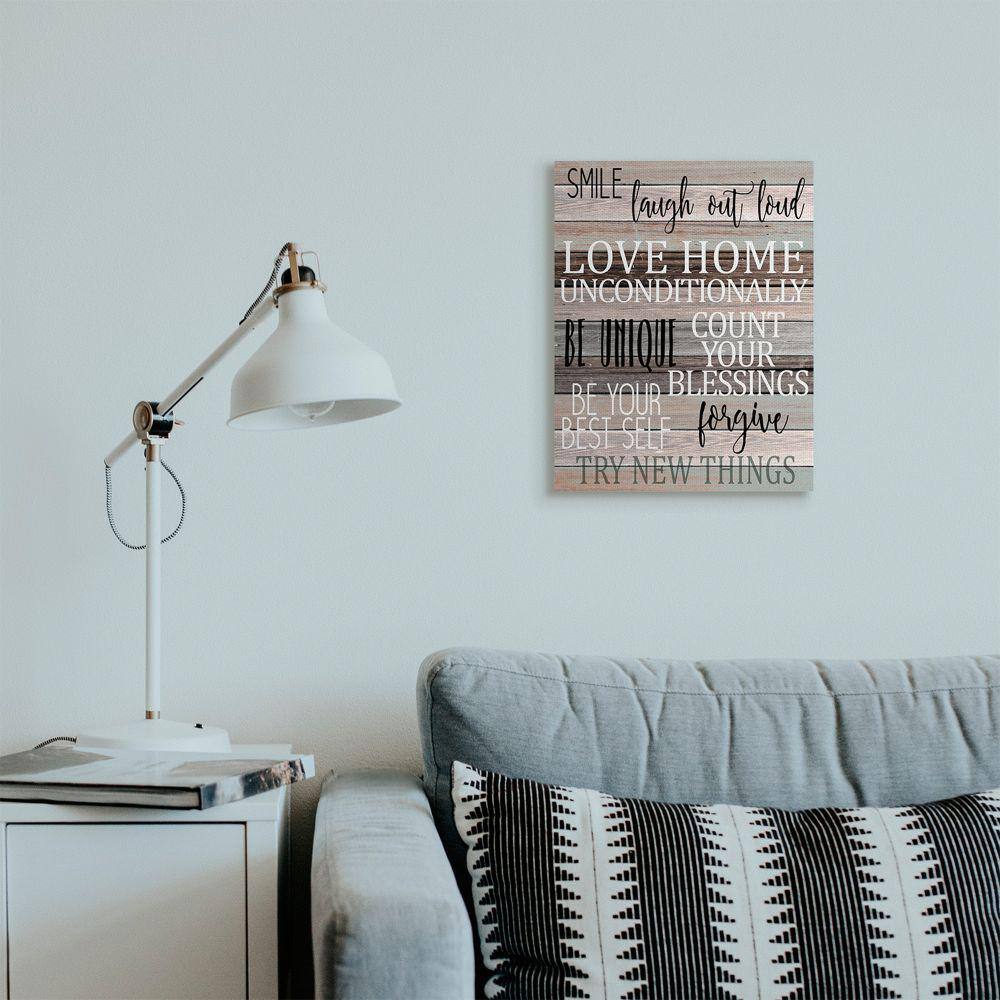 Inspirational Motivational Quotes on Wood Grain Canvas Wall Art, 16" x 20"
