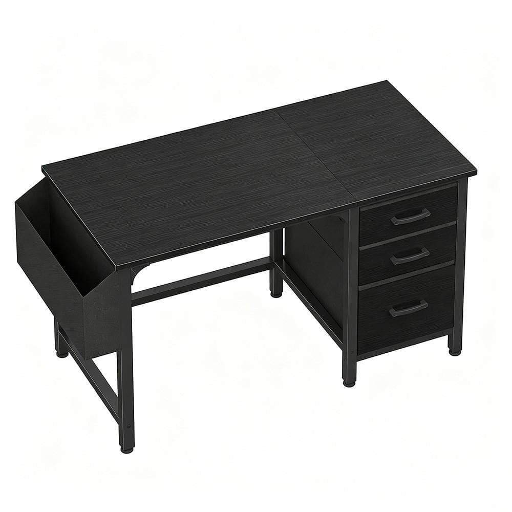 47 in. W Black Metal Gaming Computer Desk with File Drawers Cabinet price history on PriceWatchPro