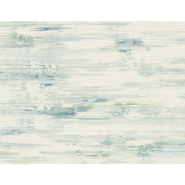 Seabrook Designs 60.75 sq. ft. Seaglass Silk Mistral Embossed Vinyl Unpasted Wallpaper Roll