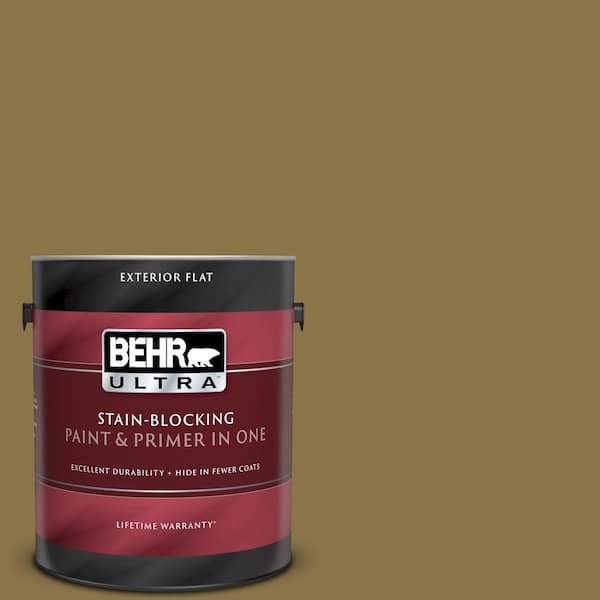 BEHR ULTRA 1 gal. #UL180-2 Eden Prairie Flat Exterior Paint and Primer in One