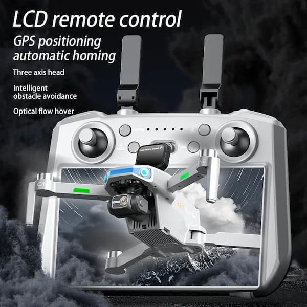 Vrbgify GPS Drone with 4K Dual Camera 5G Wifi FPV 3-Axis Gimbal