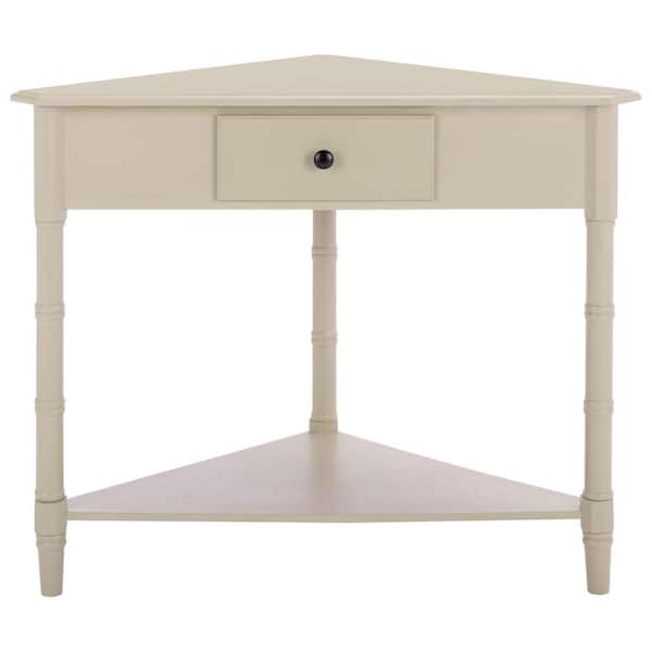 SAFAVIEH Gomez 34 in. 1-Drawer Rustic Gray Wood Console Table